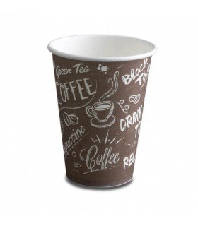 VASO DE CARTÓN 6OZ NEGRO GRAFITI VENDING (195CC)