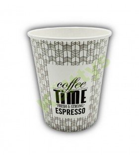 Vaso Para Cafe Con Tapa Diseño Coffe Time 340 Cc Café - Tienda