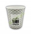 VASO DE CARTÓN 8OZ ESTILO "COFFEE TIME" (280CC)
