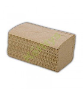 TOALLA PLEGADA "V" NATURE (20 PAQUETES)