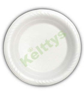 PLATO Ø22CM DE PLÁSTICO FOAM COLOR BLANCO (500  Unidades)