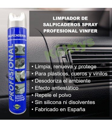 Spray limpiador de salpicaderos profesional VINFER (750ml)