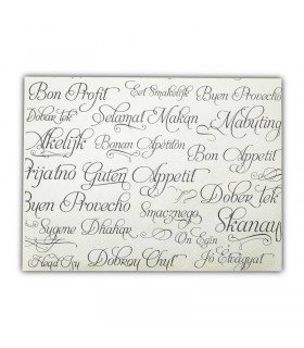 MANTEL INDIVIDUAL BLANCO "BUEN PROVECHO" 30X40 (1000 UND)