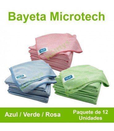 BAYETA MICROFIBRA 40x38CM PLA MICROTECH (12 UND)