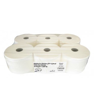 Papel higiénico industrial extra W.C. para sistemas de dispensación central (6 Unidades)
