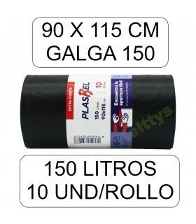BOLSA DE BASURA EXTRA GRANDE 150 LITROS (90cm x 115cm)