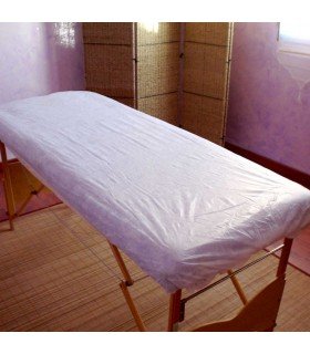 SABANA AJUSTABLE SMS 100X220 BLANCO 30 GR (100 UND)